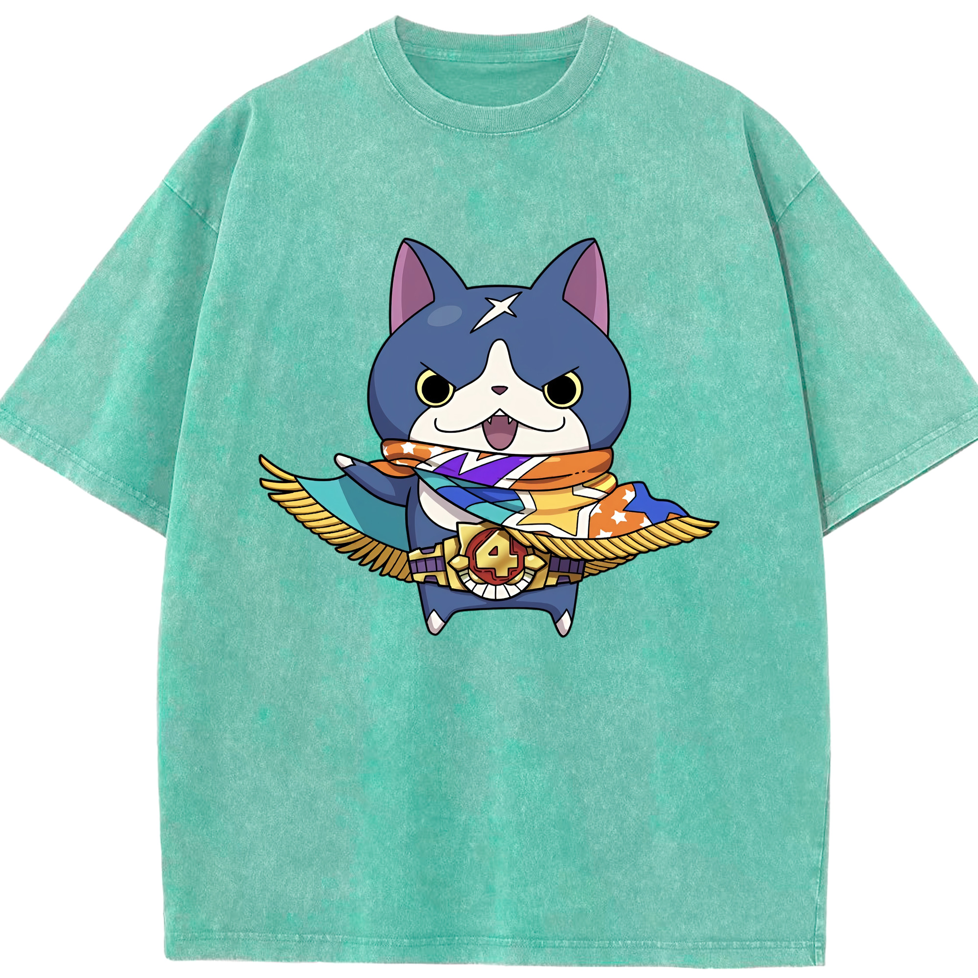 （画像用） 妖怪ウォッチ Yo-kai Watch 綿100% ヴィンテージ風 半袖Tシャツ（フロントプリント）